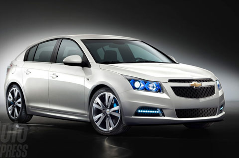 Cruze hatback nổi bật với kiểu đang thể thao cugrave;ng cụm đegrave;n L.E.D định vị phiacute;a đầu xe. 