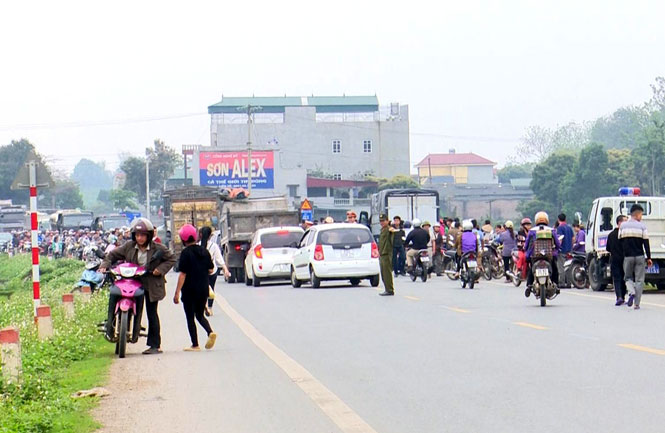  Hiện trường vụ tai nạn.