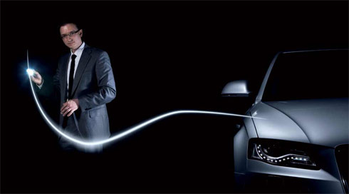 Xe Audi đặc biệt gacirc;y ấn tượng với kiểu đegrave;n LED caacute; tiacute;nh.