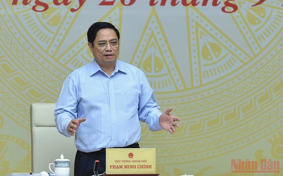  Thủ tướng Phạm Minh Chính phát biểu ý kiến tại Hội nghị.