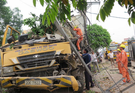  Hiện trường vụ tai nạn.