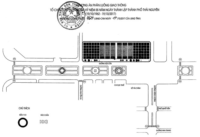  Chi tiết phương án phân luồng giao thông để tổ chức các hoạt động chào mừng kỷ niệm 55 năm ngày thành lập thành phố Thái Nguyên