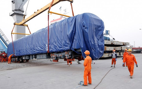  Lô hàng đầu tiên của đường sắt Cát Linh – Hà Đông về tới Hải Phòng.