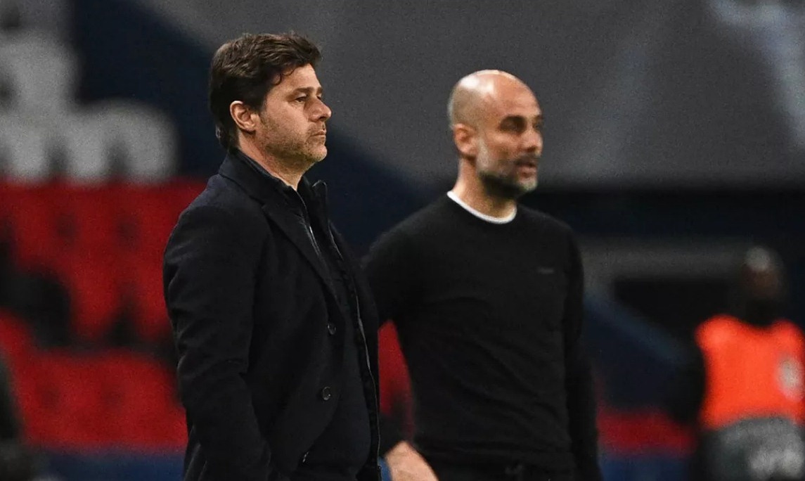   Hai HLV Mauricio Pochettino và Pep Guardiola lại có dịp so tài tại Champions League mùa này. Ảnh: Eurosports