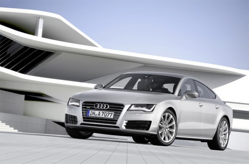 Audi A7 với thiết kế dựa trecirc;n bản concept Sportback, phong caacute;ch coupe 4 cửa giống Mercedes CLS hay serie 6 magrave; BMW chuẩn bị tung ra.