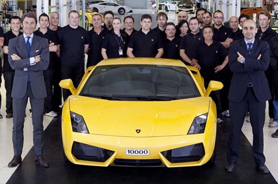 Chiếc Lamborghini Gallardo thứ 10.000.