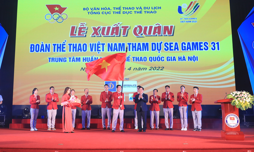  Quang cảnh Lễ xuất quân của Đoàn thể thao Việt Nam.