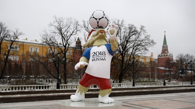  Chú chó sói có tên Zabivaka được chọn làm linh vật World Cup 2018. Ảnh: FIFA