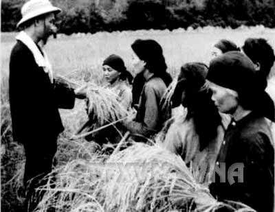  Bác Hồ thăm bà con nông dân xã Hùng Sơn, huyện Đại Từ, tỉnh Thái Nguyên (năm 1954). Ảnh tư liệu