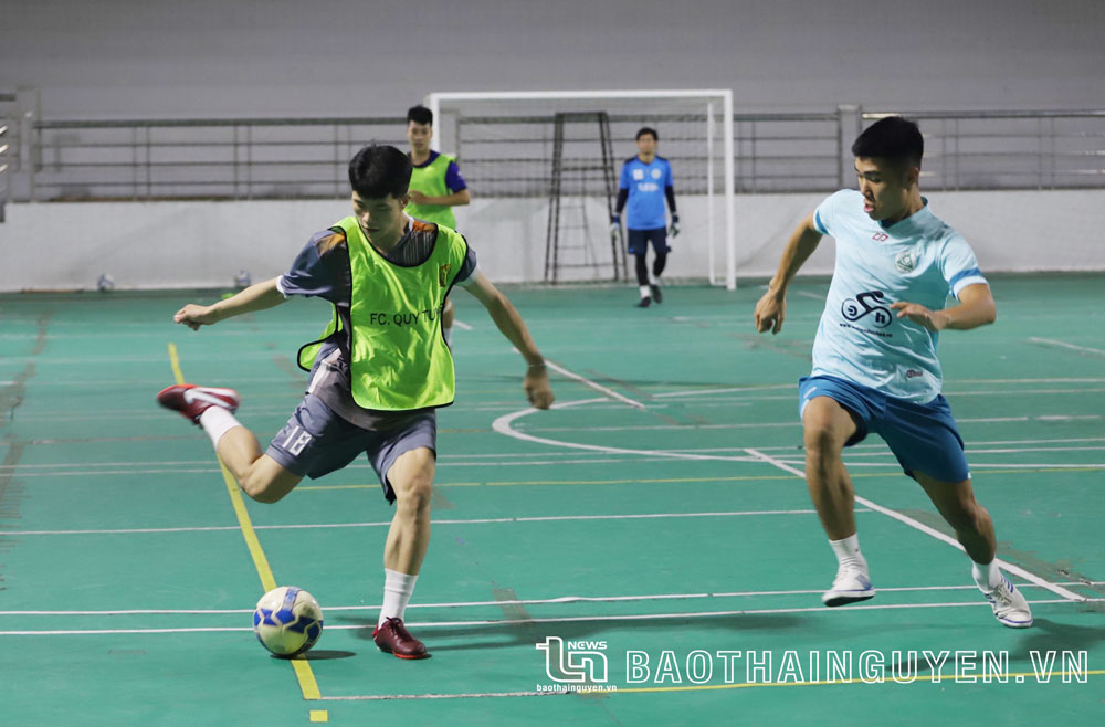 Các viện động viên môn Bóng đá Futsal TP. Thái Nguyên tích cực tập luyện, chuẩn bị thi đấu tại Đại hội.