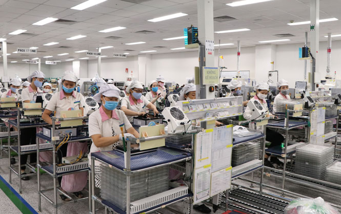  Công ty TNHH Hansol Electronis Việt Nam quan tâm, tạo điều kiện thuận lợi để công nhân làm việc hiệu quả.