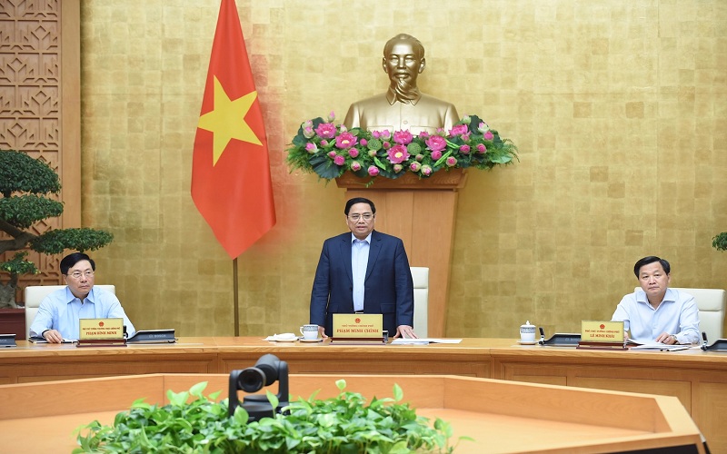 Thủ tướng Phạm Minh Chính phát biểu tại phiên họp Chính phủ thường kỳ tháng 4.
