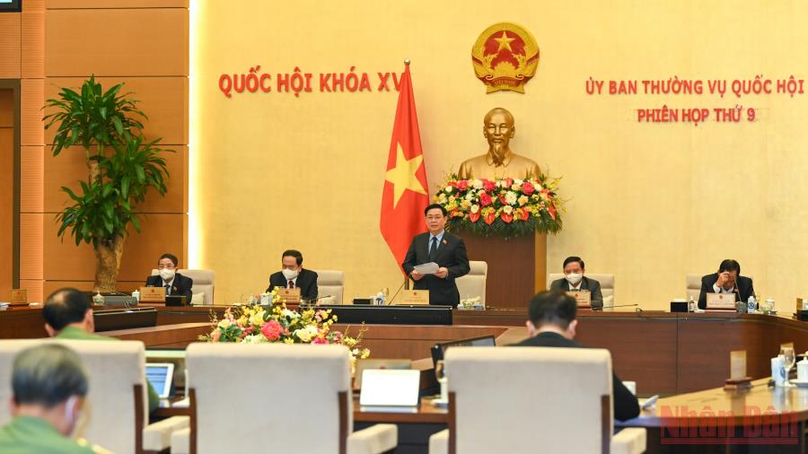  Quang cảnh Phiên họp thứ 9 Ủy ban Thường vụ Quốc hội khóa XV.
