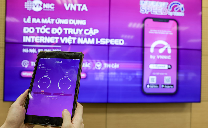  Người dùng có thể tự đo kiểm chất lượng dịch vụ internet qua ứng dụng i-Speed.