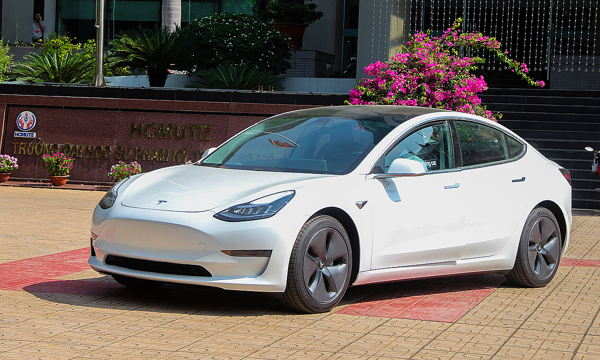  Một chiếc Tesla Model 3 tại Việt Nam.