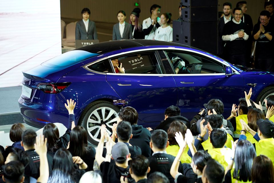  Sự kiện giao hàng tại nhà máy của Tesla ở Thượng Hải, Trung Quốc. Ảnh tư liệu: Reuters
