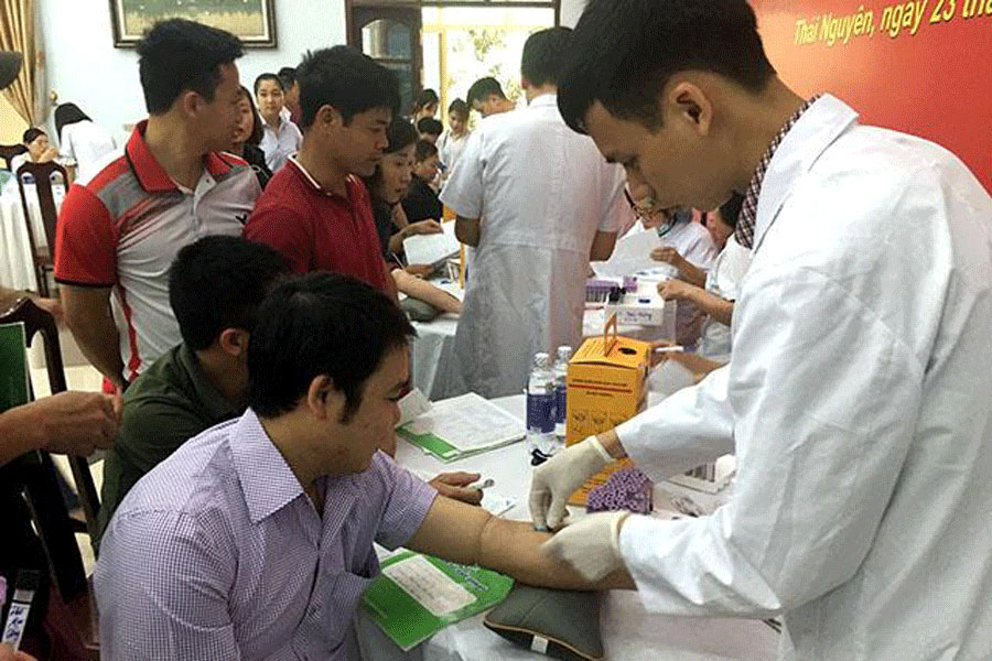  Công ty CP Thương mại Thái Hưng phối hợp với Bệnh viện A Thái Nguyên tổ chức khám sức khỏe định kỳ miễn phí cho người lao động.