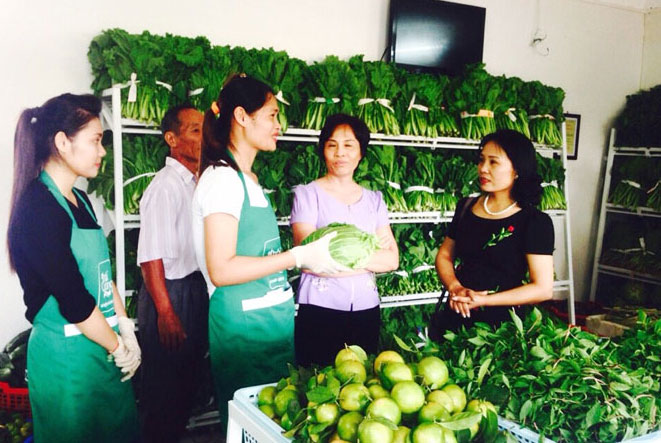  Cửa hàng rau an toàn của Doanh nghiệp Thái Cương (phường Phan Đình Phùng, T.P Thái Nguyên) - một trong những cơ sở đang nỗ lực trong việc nâng cao chất lượng sản phẩm đáp ứng nhu cầu của người tiêu dùng.