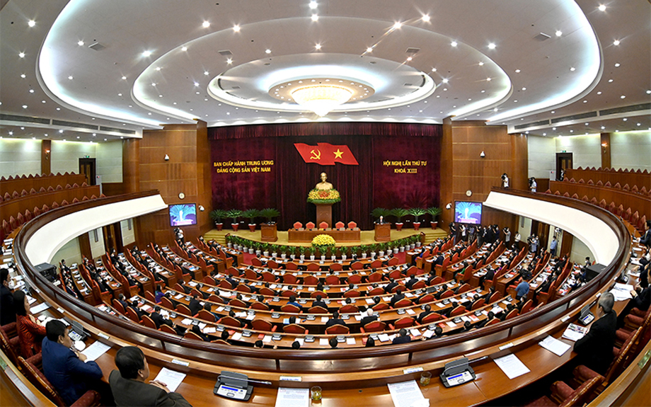  Hội nghị lần thứ tư Ban Chấp hành Trung ương Đảng khóa XIII. Ảnh: Báo Nhân Dân