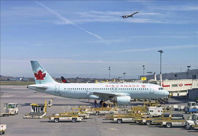  Máy bay của hãng hàng không Air Canada tại sân bay Trudeau ở gần Montreal, Canada. Ảnh tư liệu: AFP/TTXVN