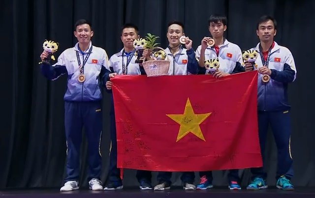  Bóng bàn đồng đội nam Việt Nam giành HCV lịch sử ở SEA Games.
