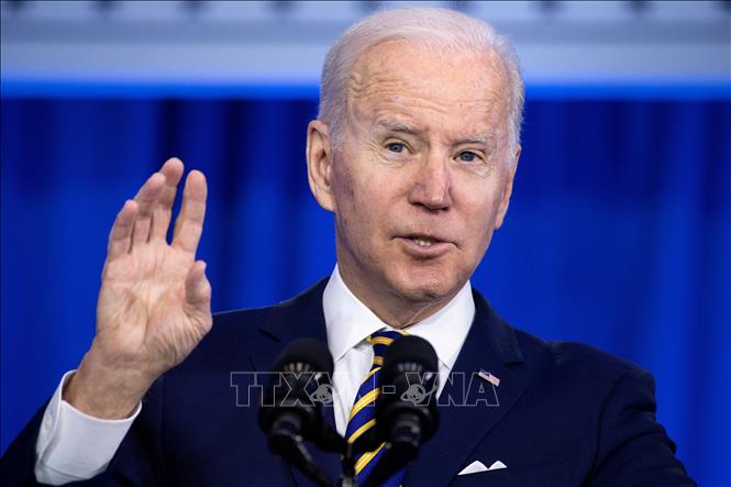  Tổng thống Mỹ Joe Biden phát biểu tại Culpeper, Virginia, Mỹ, ngày 10/2/2022. Ảnh: AFP/TTXVN