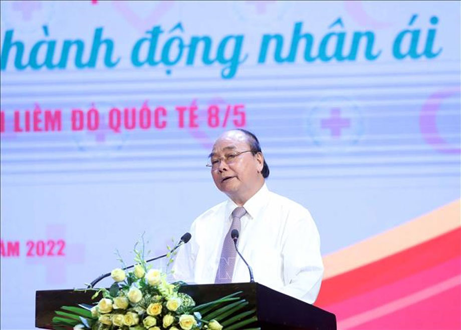  Chủ tịch nước Nguyễn Xuân Phúc phát biểu. Ảnh: TTXVN