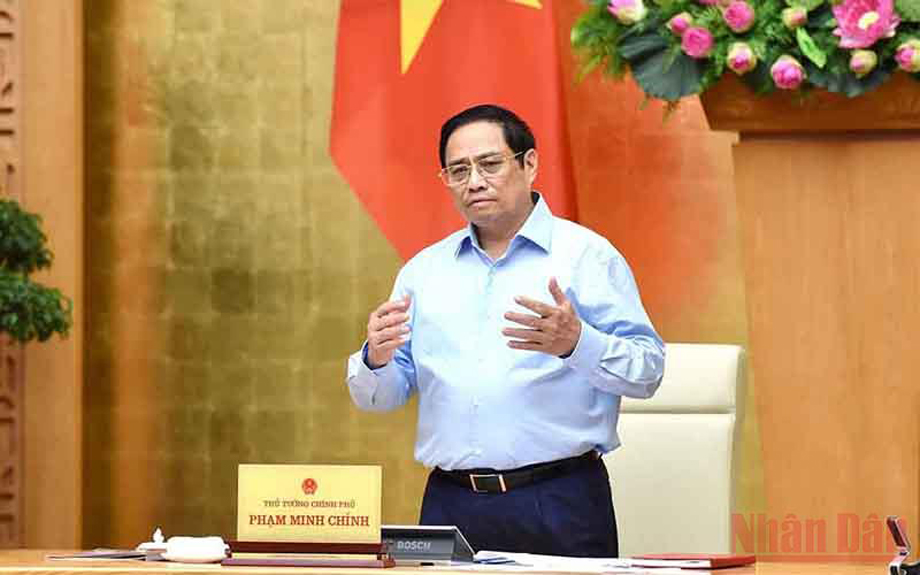  Thủ tướng Phạm Minh Chính phát biểu tại hội nghị.
