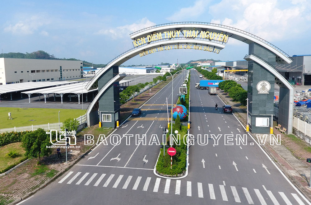  Khu công nghiệp Điềm Thụy (Thái Nguyên) thu hút nhiều doanh nghiệp trong và ngoài nước đầu tư phát triển sản xuất. Ảnh T.L