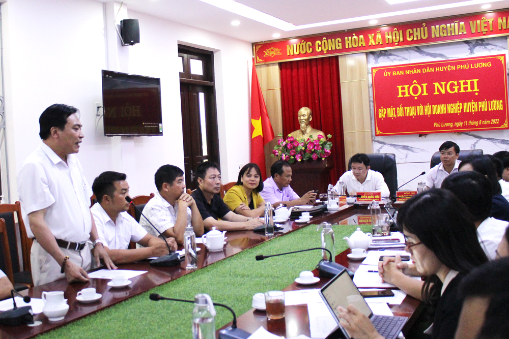  Đại diện doanh nghiệp nêu ý kiến tại Hội nghị.