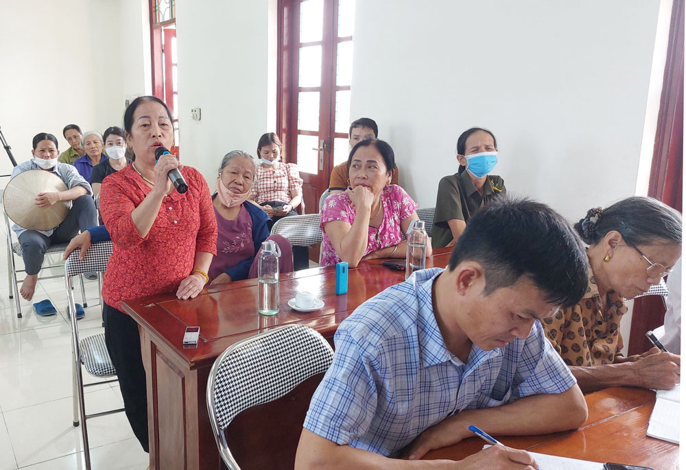  Người dân tổ dân phố Khu Yên, phường Bách Quang, có ý kiến về vấn đề giá bồi thường giải phóng mặt bằng hiện còn thấp so với thị trường.