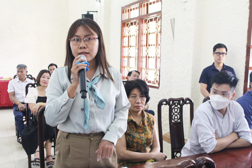  Đại diện doanh nghiệp phát biểu ý kiến tại Hội nghị.