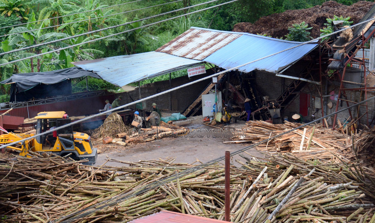  Cơ sở chế biến gỗ của gia đình ông Nguyễn Quang Tọa, ở xóm Trung Kiên, xã Trung Hội (Định Hóa), gây tiếng ồn lớn, ảnh hưởng nhiều đến khu dân cư.