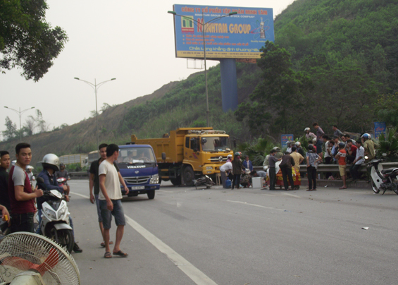  Hiện trường vụ tai nạn.