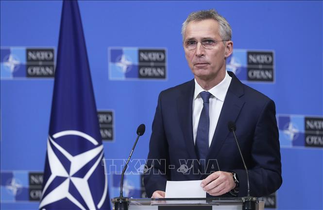  Tổng Thư ký Tổ chức Hiệp ước Bắc Đại Tây Dương (NATO) Jens Stoltenberg phát biểu trong cuộc họp báo tại Brussels, Bỉ, ngày 14/1/2021. Ảnh: AFP/TTXVN