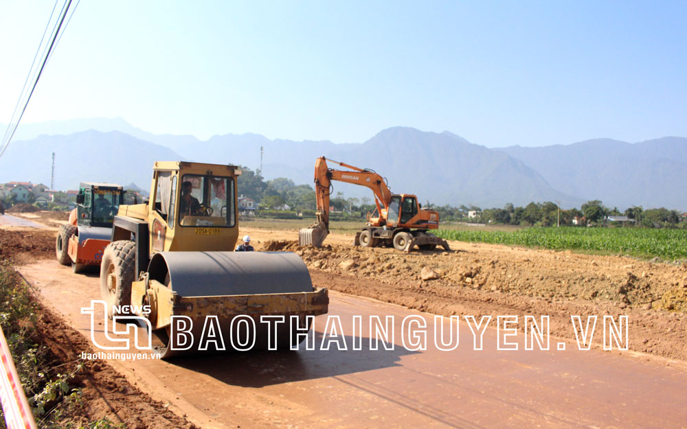  Huyện Đại Từ đang đẩy nhanh tiến độ giải phóng mặt bằng Dự án điểm dân cư nông thôn xóm Duyên, xã Ký Phú. Ảnh: T.L