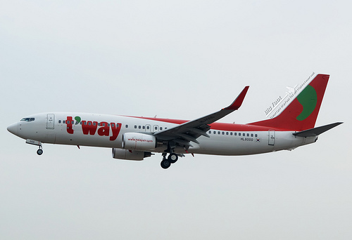  Máy bay của hãng T’way Air.