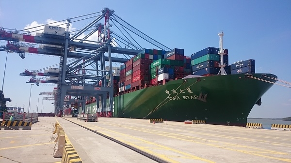  CMIT đón tàu CSCL Star trọng tải 160.000 tấn.