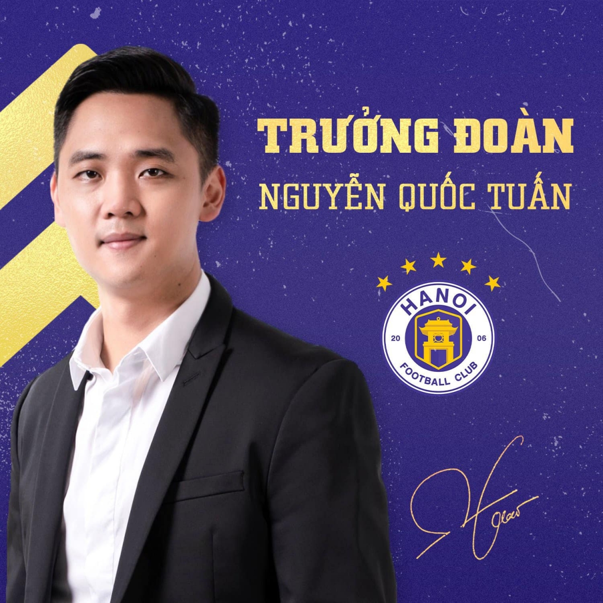  Tân Trưởng đoàn Hà Nội FC, ông Nguyễn Quốc Tuấn. (Ảnh: Hà Nội FC)
