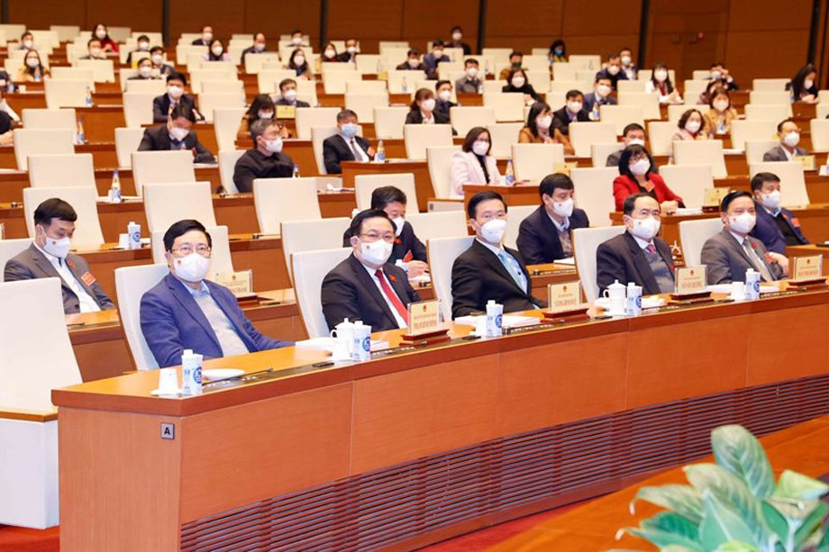  Lãnh đạo Đảng, Nhà nước và các đại biểu tham dự hội nghị. Ảnh: VPQH