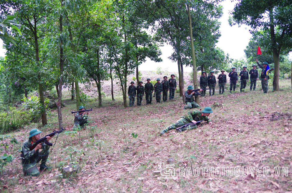 Huấn luyện kỹ thuật chiến đấu bộ binh tại Trung đoàn DBĐV 832, Bộ CHQS tỉnh.