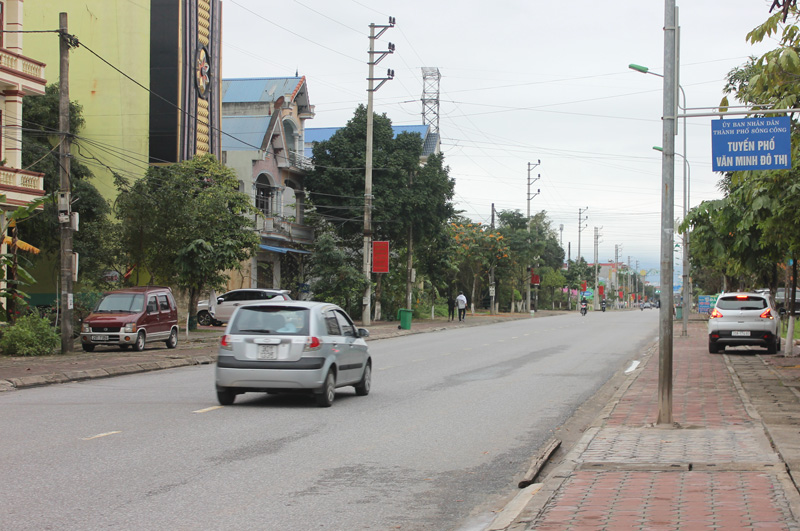  Một tuyến phố văn minh đô thị tại T.P Sông Công.