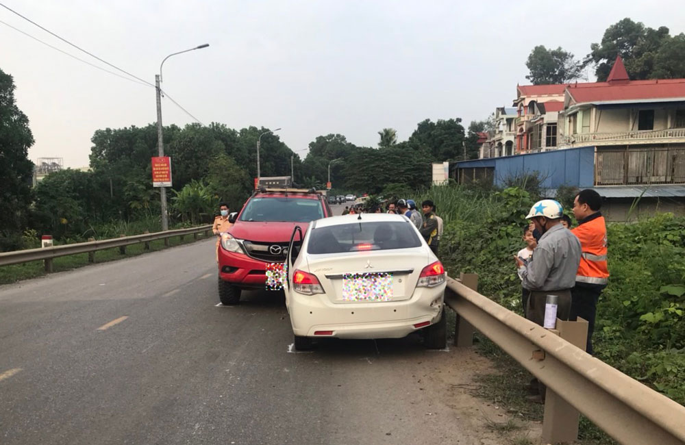  Một vụ va chạm giao thông trên Quốc lộ 37, đoạn qua xã Hà Thượng (Đại Từ).