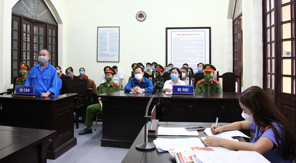  Bị cáo Ngô Văn Tân tại tòa.