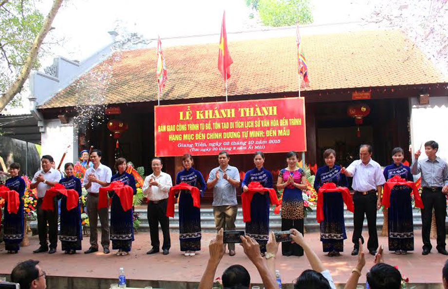  Lễ khánh thành công trình tu bổ, tôn tạo Đền Trình. Ảnh tư liệu của Quang Sơn.