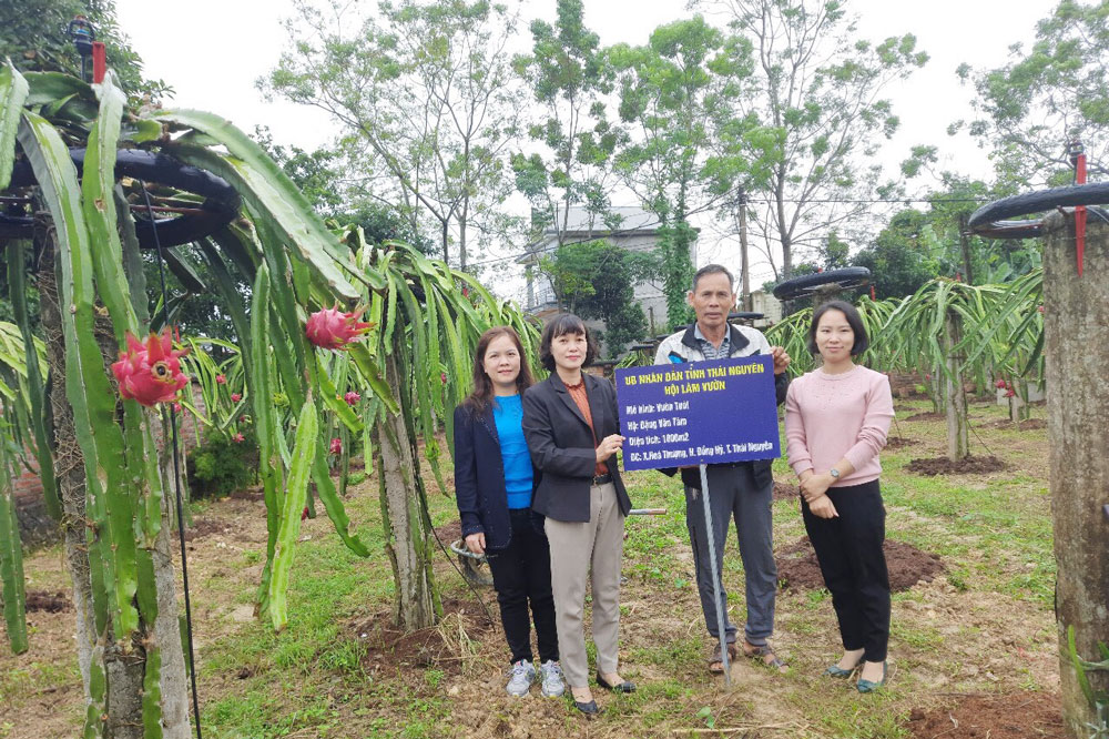  Hội Làm vườn tỉnh trao tặng mô hình công nghệ tưới của Israel cho gia đình ông Đặng Văn Tâm, xã Hóa Thượng (Đồng Hỷ)