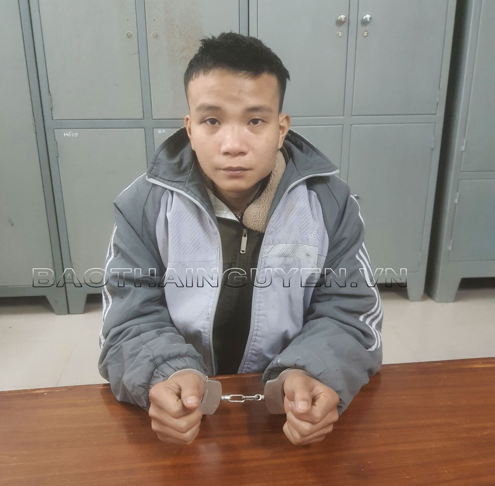  Đối tượng Nguyễn Văn Hưng tại cơ quan Công an huyện Võ Nhai