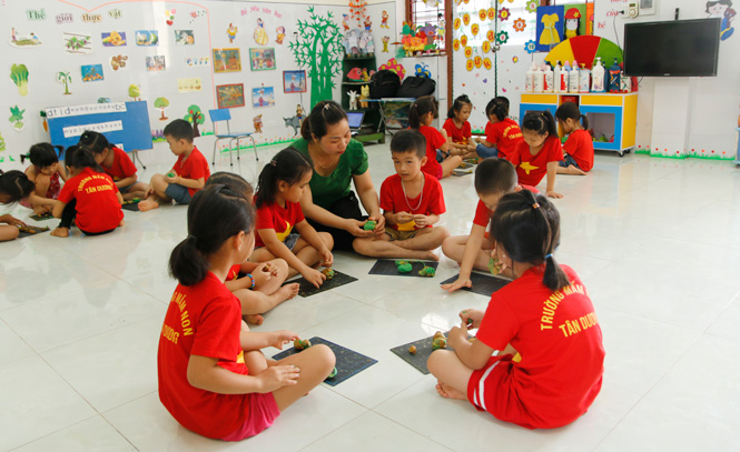  Trường Mầm non Tân Dương (Định Hóa) được đầu tư cơ sở vật chất khang trang, đáp ứng tốt nhu cầu dạy - học của giáo viên và học sinh.