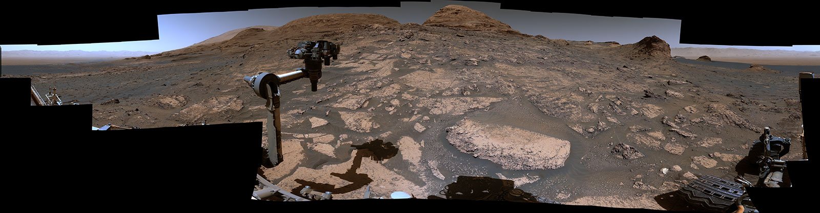  Bức ảnh toàn cảnh (panorama) với góc rộng 360 độ do Curiosity chụp. Ảnh: NASA
