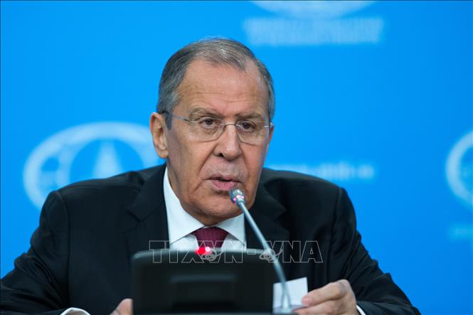  Ngoại trưởng Nga Sergei Lavrov phát biểu trong cuộc họp báo tại Moskva ngày 16/1/2019. Ảnh (tư liệu): THX/TTXVN